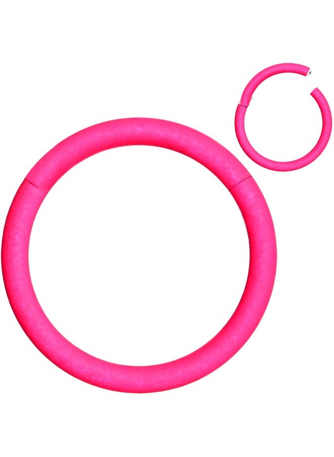 Body Candy Body Candy Segment Hoop Nose Rings 18 Gauge 316l Surgical Steel Lip Ring Cartilage (1pc-10mm 18 gauge, pink)  - Image 3