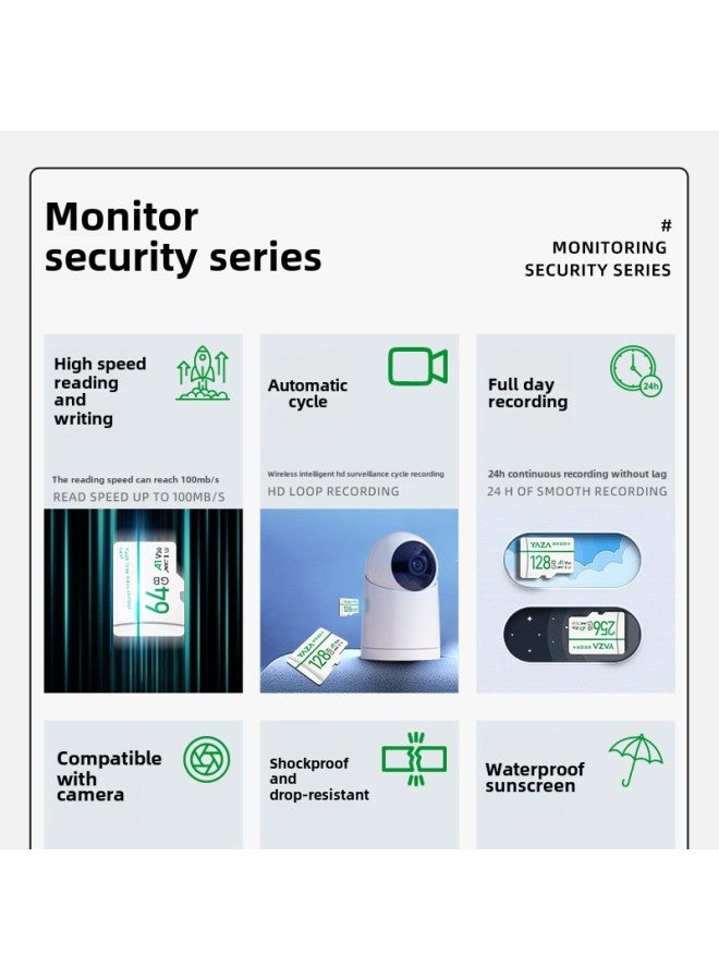 Yazhida Memory Card TF Card Mobile Phone Monitoring Driving Recorder Memory Card Camera High Speed Card Tablet Wholesale-Capacity:16GB With Packaging - Image 2