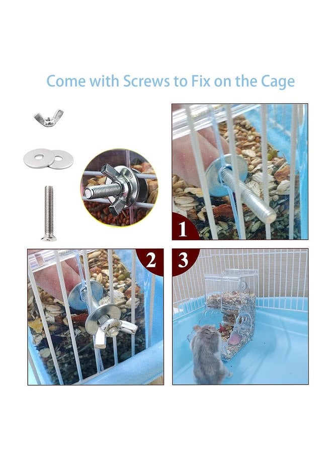 BenePoint Automatic Hamster Feeder, Clear Acrylic Automatic Pet Feeder Pet Food Dispenser, Hamster Food Bowl Guinea Pig Food Dispenser for Small Animal Feeding & Watering Supplies (L) - Image 5