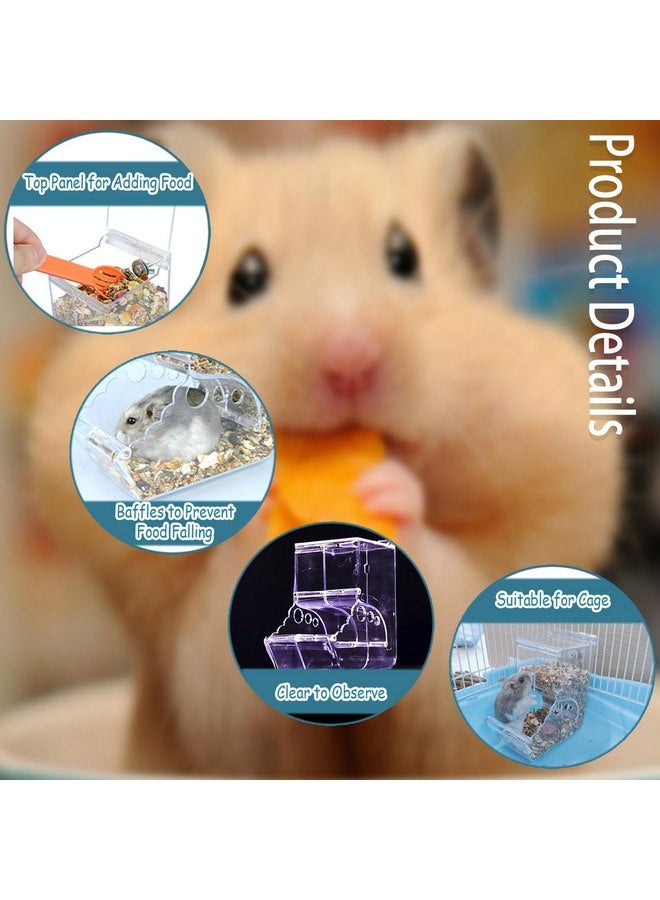 BenePoint Automatic Hamster Feeder, Clear Acrylic Automatic Pet Feeder Pet Food Dispenser, Hamster Food Bowl Guinea Pig Food Dispenser for Small Animal Feeding & Watering Supplies (L) - Image 3