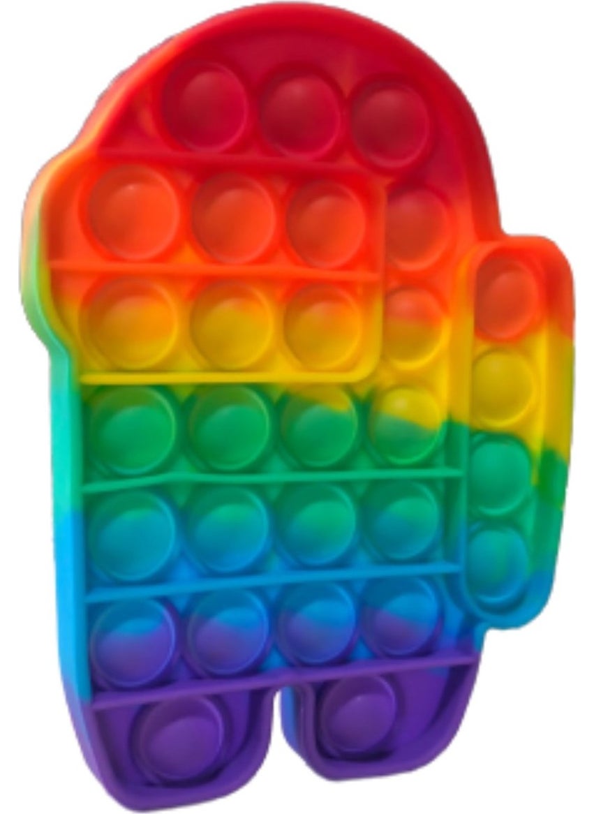 HYD - Pop It Push Bubble Fidget Special Pop Sensory Toy Mental Stress Game Popit Rainbow - Image 1