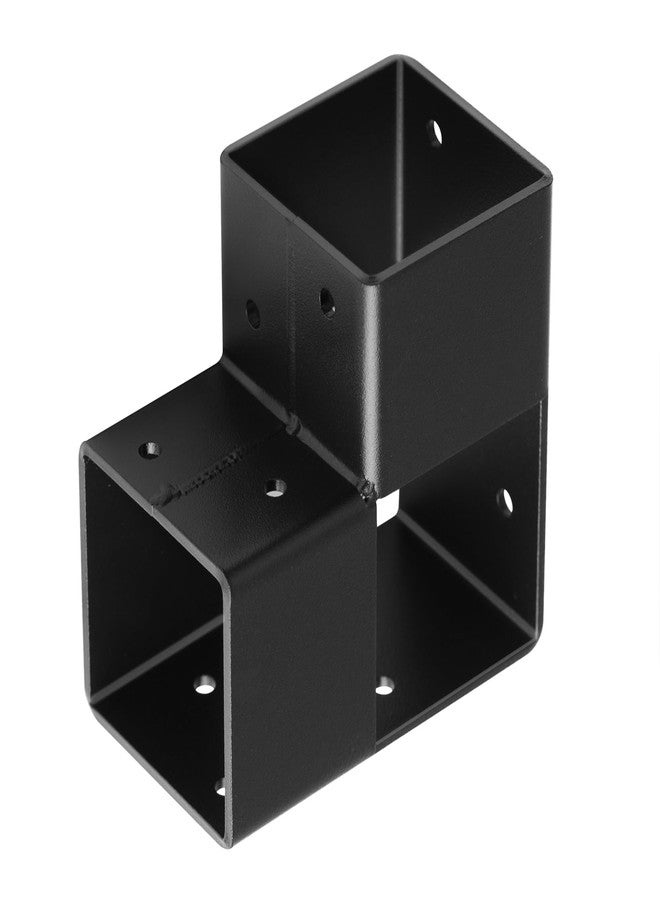 MOUNTAIN_ARK 4 Pack 1-1/2" Black Square Tube Connector, 3 Way L Shape Fitting Corner Coupler Fence Rail Clamp, 2 mm Thick - Image 4