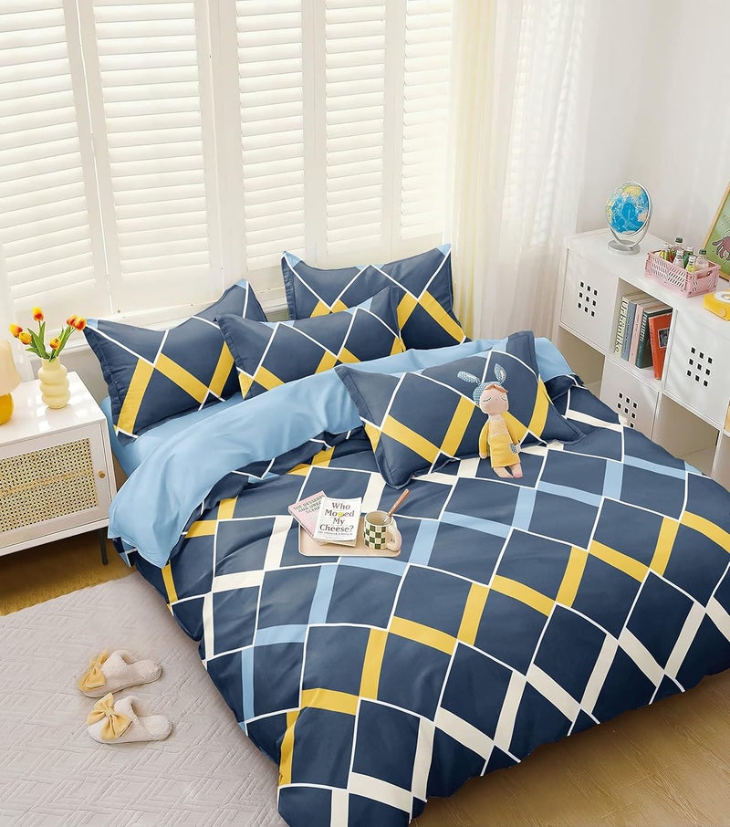 FRESH FROM LOOM FRESH FROM LOOM Summer Collection Super Soft Glace Cotton King Size Double Bed AC Comforter Blanket Duvet for All SeasonsWeathers Pack of 1 Navy Box 