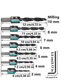 Y&D 7-Piece High Speed Steel Countersink Drill Bit with One L-wrench Silver 13.00 x 3.00 11.00cm  - Image 3