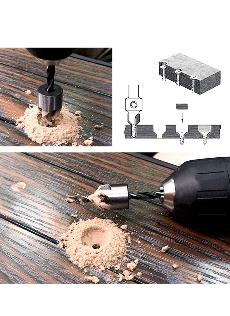 Y&D - 7-Piece High Speed Steel Countersink Drill Bit with One L-wrench Silver 13.00 x 3.00 11.00cm - Image 1