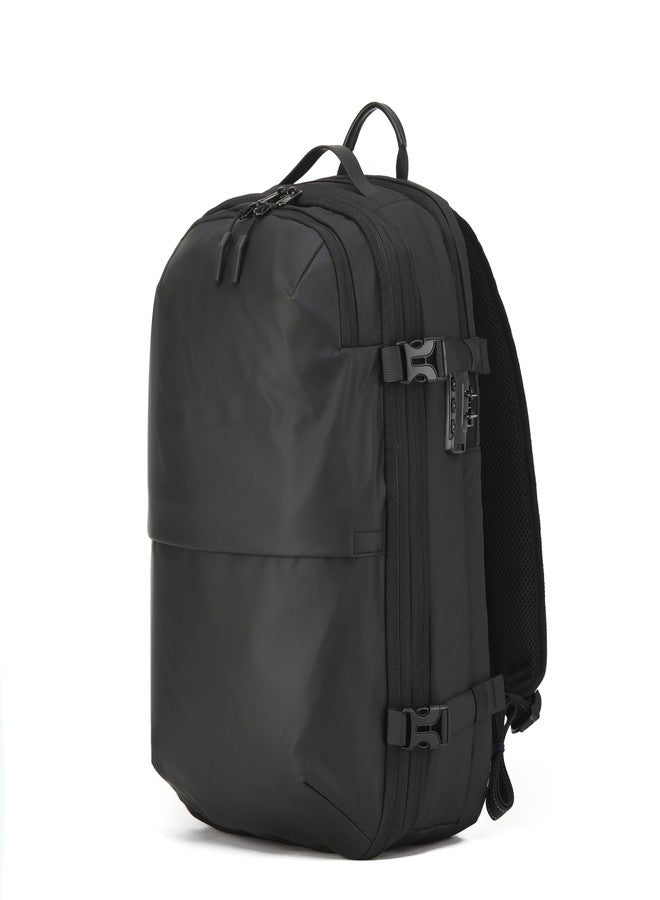 LIGHTGO] Travel-friendly Vacuum Packing Backpack with Built-in Air Pump, Portable Compression Cube, TSA-approved Lock, and Waterproof for College Students and Family Trips. - Image 1