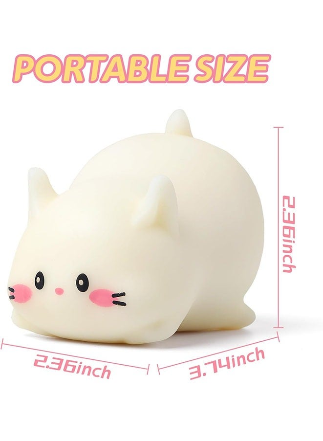 Cat Stress Balls, Cute Cat Squishy Toys for Kids and Adults, Stress Relief Sensory Toys, Fidget Toys Squishy Suitable Boys Girls, Animal Dough Squishies Squeeze Toys, Party Favors for Kids - Image 3