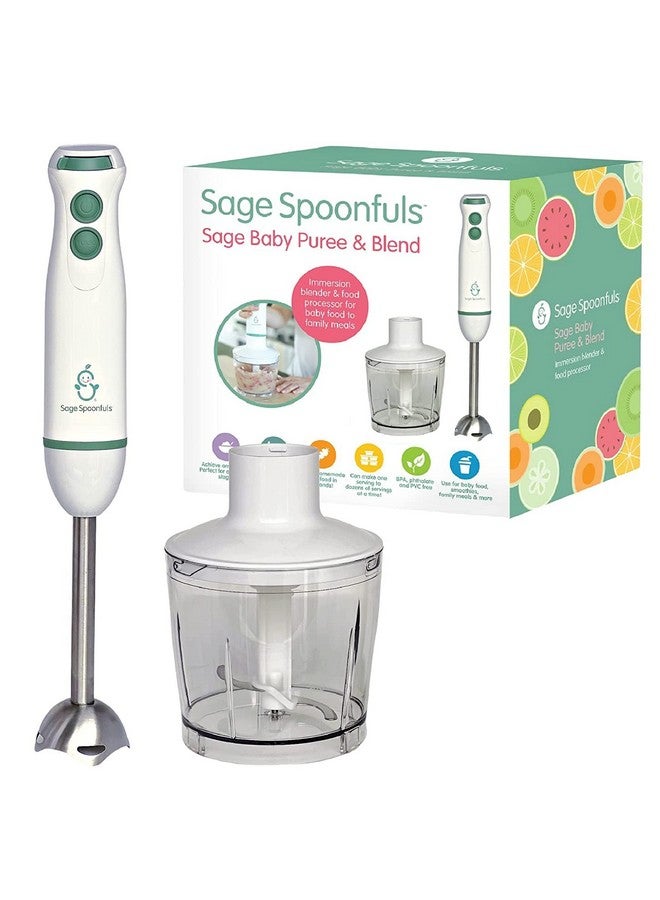 Sage Spoonfuls Baby Food Maker, Processor and Immersion Blender with Dishwasher-Safe Stainless Steel Attachments for Meal Prep & Baby-Led Weaning, White - Image 1