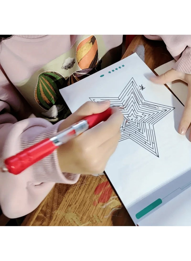 4-Pack Brain-Boosting Maze Puzzle Books for Teens – Non-Electric Mind Training Activity Set with Challenging Labyrinth Games, Focus and Attention Development, Durable & Educational – Ideal Gift for Halloween, Christmas, and Back-to-School - Image 2