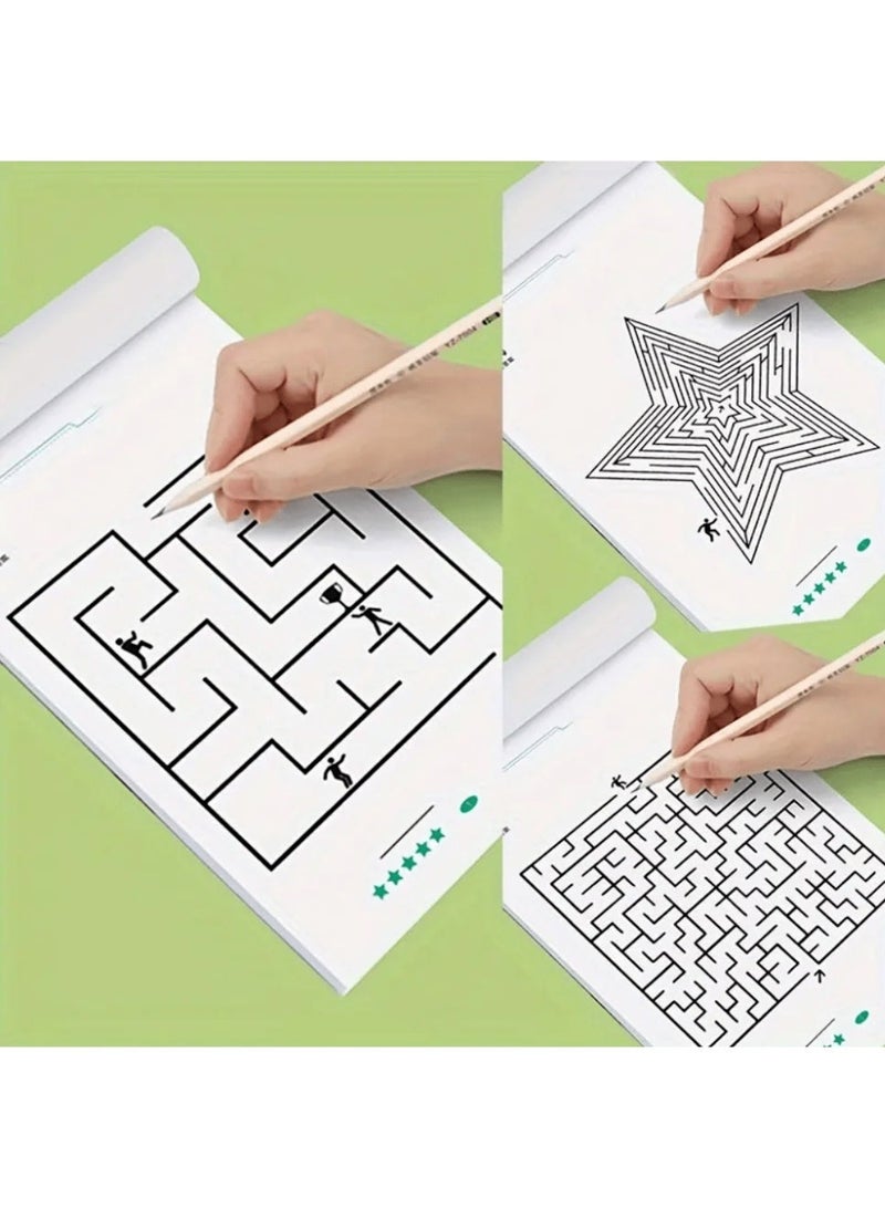 4-Pack Brain-Boosting Maze Puzzle Books for Teens – Non-Electric Mind Training Activity Set with Challenging Labyrinth Games, Focus and Attention Development, Durable & Educational – Ideal Gift for Halloween, Christmas, and Back-to-School - Image 4