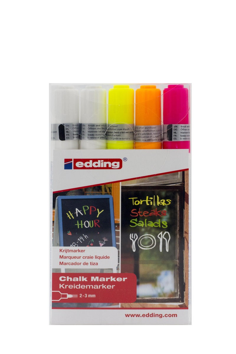 Edding 4095 Chalk Marker 2 - 3 mm Round Tip Assorted Color