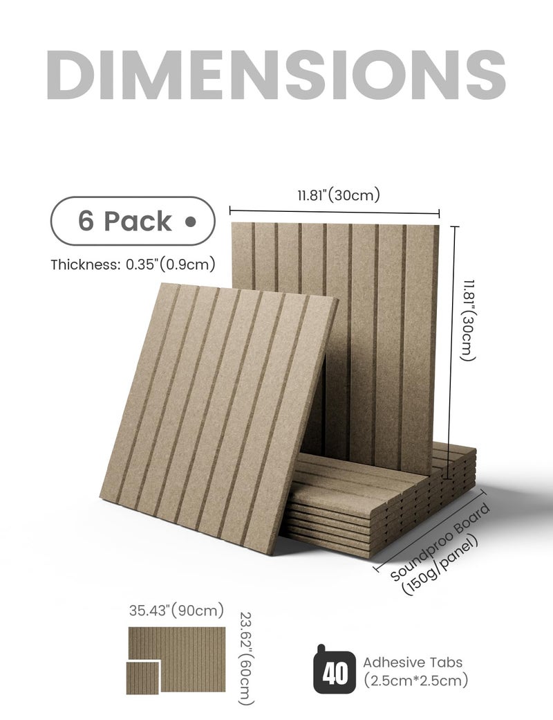 Fluxynara Large Felt Bulletin Board 36"x24" Cork Board Alternative - 6 Pack with 40 Safe Removable Adhesive Tabs, Cork Boards for Walls Cork Board for Home Office Classroom Pin Board-Earth Brown - Image 2