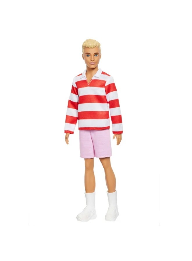 Barbie Fashionistas Doll - Red & Whitre Stripe HYV01 - Image 4