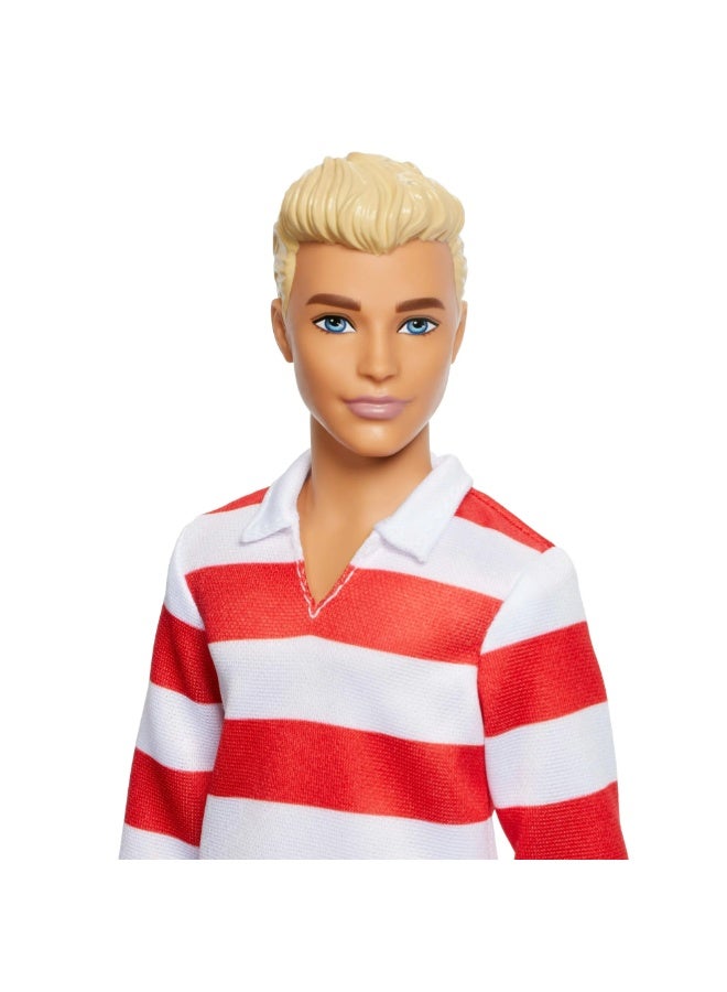 Barbie Fashionistas Doll - Red & Whitre Stripe HYV01 - Image 3