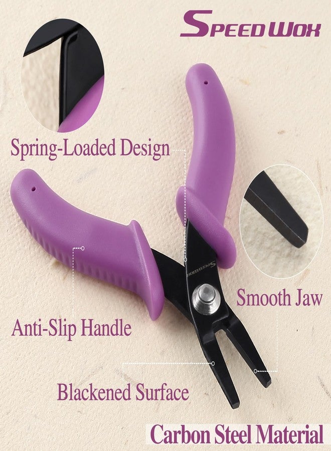 SPEEDWOX 2Pcs Mini Long-Nose & Short-Nose Pliers - 4.5 Inch, Flush Cutters, Tweezer, Wire Diagonal Oblique Cutter, Steel Cutting Nippers - Image 4