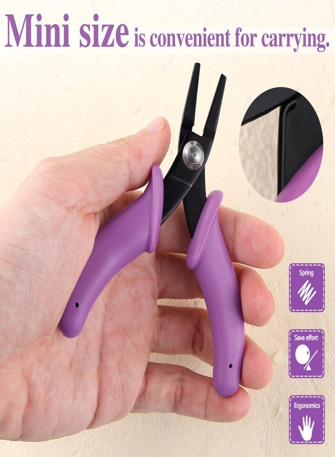 SPEEDWOX 2Pcs Mini Long-Nose & Short-Nose Pliers - 4.5 Inch, Flush Cutters, Tweezer, Wire Diagonal Oblique Cutter, Steel Cutting Nippers - Image 3