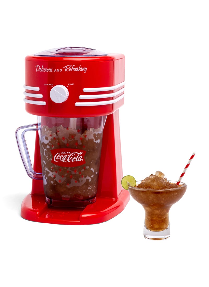 Nostalgia Nostalgia CocaCola Frozen Drink Maker and Margarita Machine for Home  40Ounce Slushy Maker with Stainless Steel Flow Spout  Easy to Clean and Double Insulated  Red 
