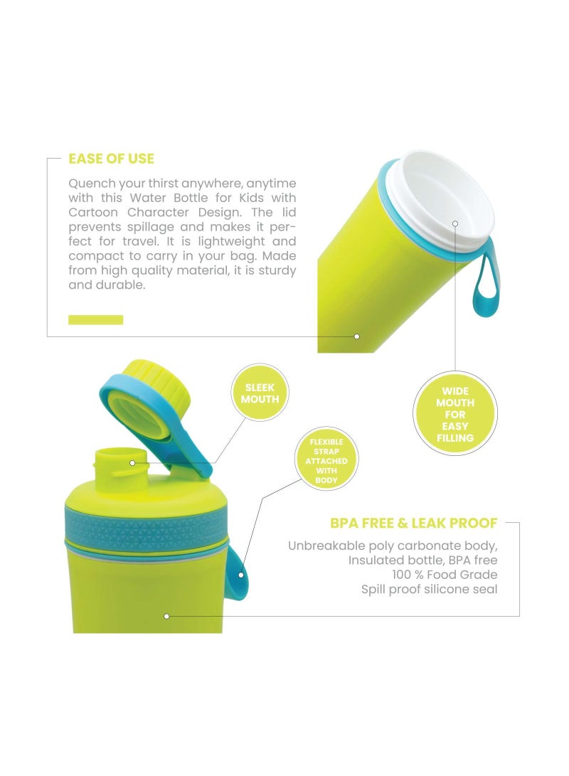 SELVEL زجاجة مياه بلاستيكية كولتيك خضراء، Pwb019، 900 مل - Image 3