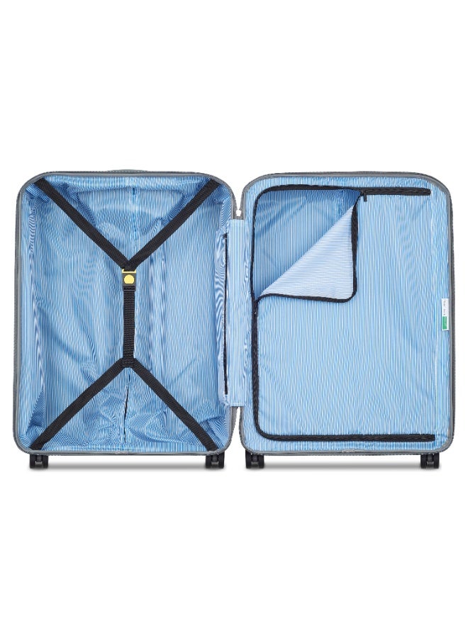 DELSEY United Colors of Benetton Hardside 4-Double Wheel Luggage Trolley Suitcase 82cm Acier - Image 3