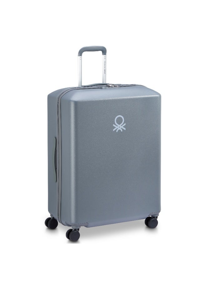 DELSEY United Colors of Benetton Hardside 4-Double Wheel Luggage Trolley Suitcase 82cm Acier - Image 2