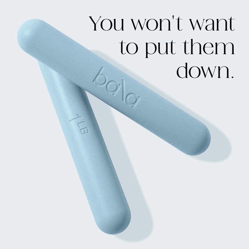 Bala Bars Dumbbell Set for Women & Men, 3lb Dumbbells (Sea) - Set of 2 Bars Designed for Walking, Strength Training, HIIT, Boxing & Aerobics - Dumbbell Weights for Working Out at Home - Image 5