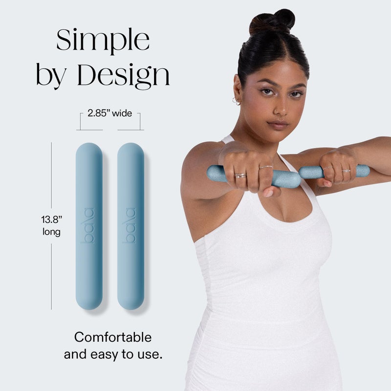 Bala Bars Dumbbell Set for Women & Men, 3lb Dumbbells (Sea) - Set of 2 Bars Designed for Walking, Strength Training, HIIT, Boxing & Aerobics - Dumbbell Weights for Working Out at Home - Image 4