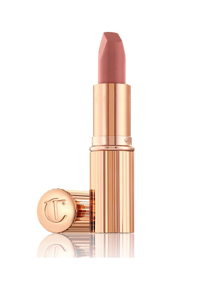 شارلوت تلبوري روج شفاه مات من شارلوت تيلبوري - بيللو توك الأصلي - روج شفاه طويل الأمد، ماتي، مع لون قابل للبناء ومكونات محببة للشفاه - تركيبة كريمية وسهلة المزج - Image 1