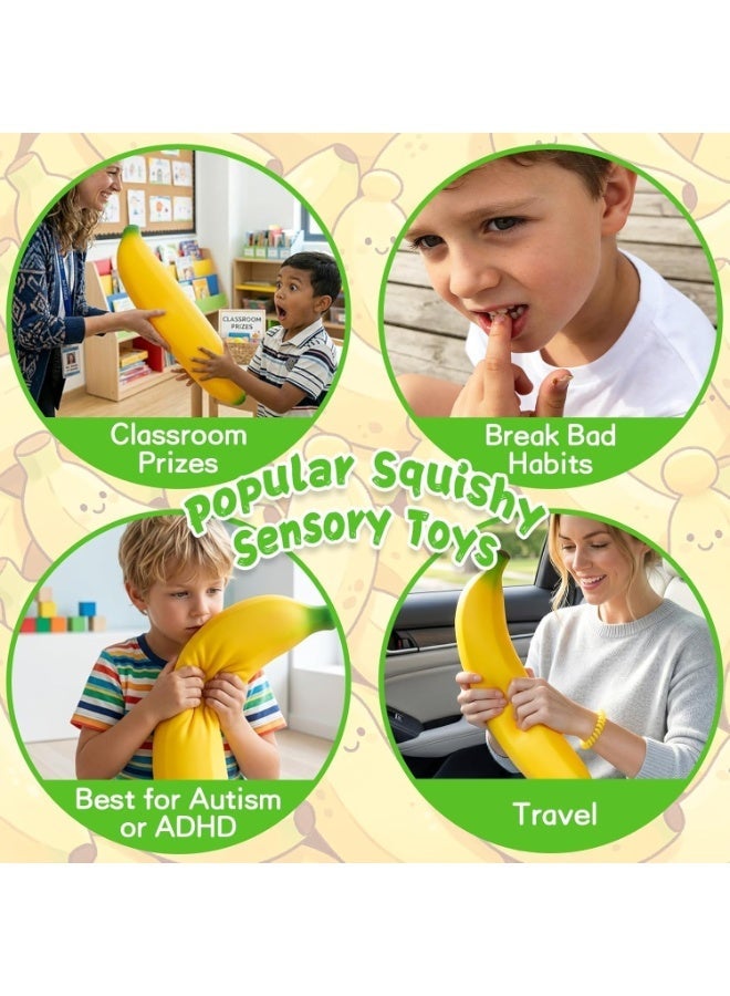 Giant Jumbo Banana Squishy Toy - Realistic Slow Rising Stress Ball for Anxiety Relief - Image 4