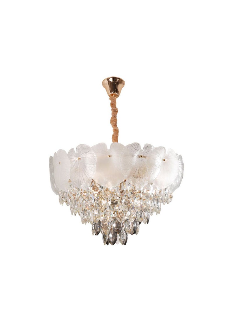 DANUBE HOME Tara Mx Crystal Chandelier Hg 55106-600 - Elegant Iron & Crystal Design, Leaf Motif, 1-Year Warranty, Perfect for Modern Interiors  - Image 2