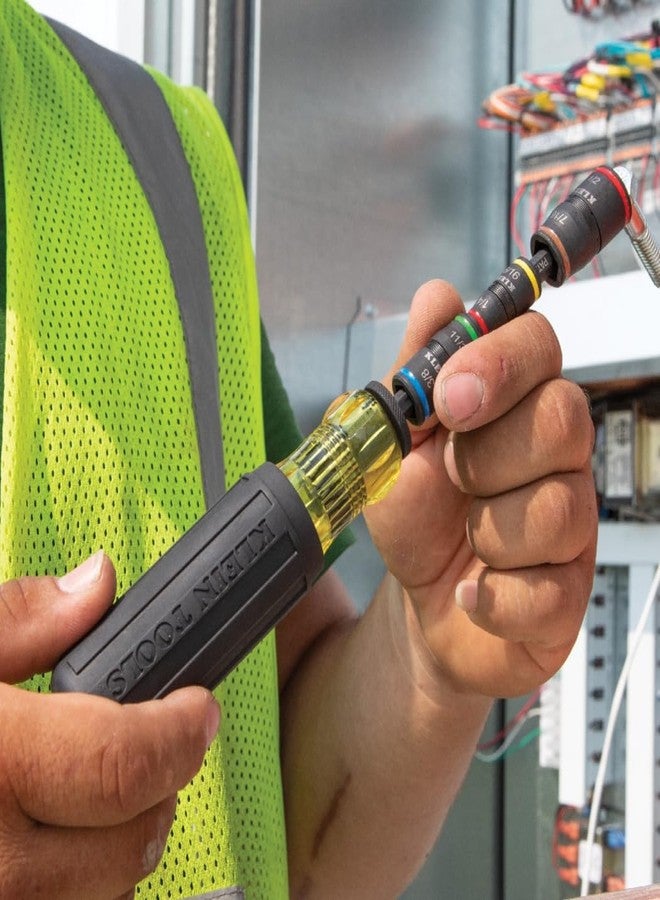 Klein Tools 80083 Impact Driver Kit with 7-in-1 SAE Impact Socket Set and 14-in-1 Multi-Bit Adjustable Length Screwdriver, 2-Piece - Image 4