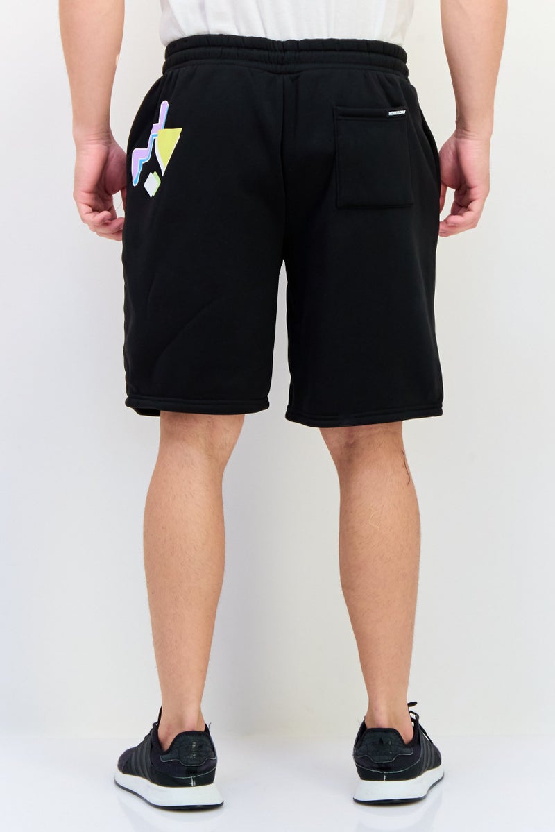 MEMBERS ONLY شورتات أساسية بطول 9 إنش للرجال، مطبوعة برسومات، سوداء - Image 3