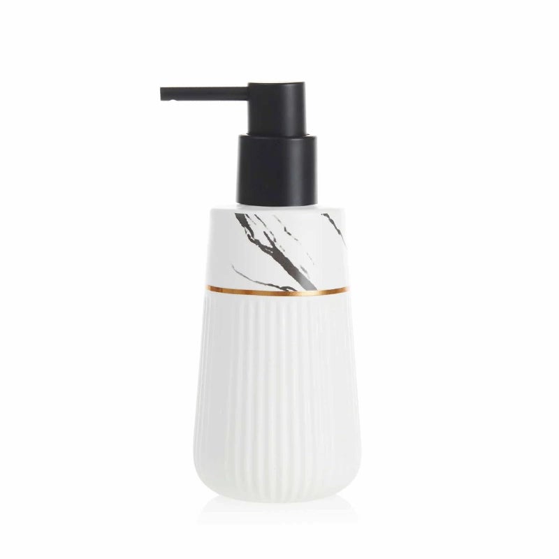 Skywalk Modern Style Ceramic Liquid Soap Dispenser for Bathroom & Kitchen (250 ml)(White) SWKA-1305WH - Image 2