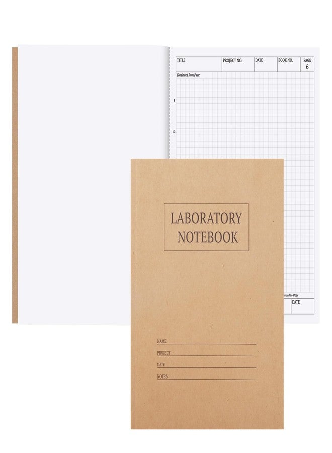 suituts 2 Pack Carbonless Chemistry Lab Notebook, 8.5X11 Inch Students Lab Notebook for Scientific/Physic/Biology, 50 Sets Per Pack, 4x4 Square Grid (Kraft) - Image 1