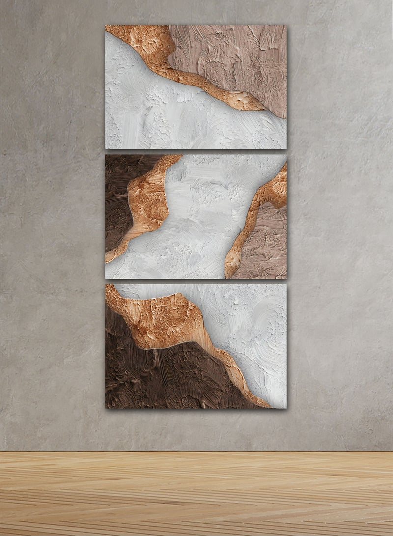 Marktna Decorative Wall Art Painting With an Abstract Design 3 Pieces Size 120x60cm - Image 1