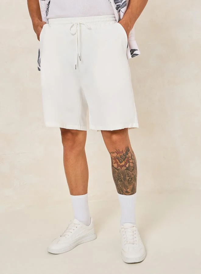 Styli Summer Tropical Leaf Print Shirt and Shorts Co-Ords