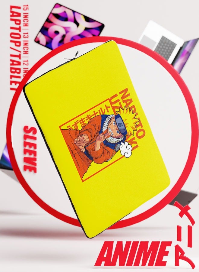 LIT Naruto Shippuden Laptop Sleeve Ichiraku Ramen Sleeve Naruto Uzumaki Naruto Manga Fan Gift - Image 1
