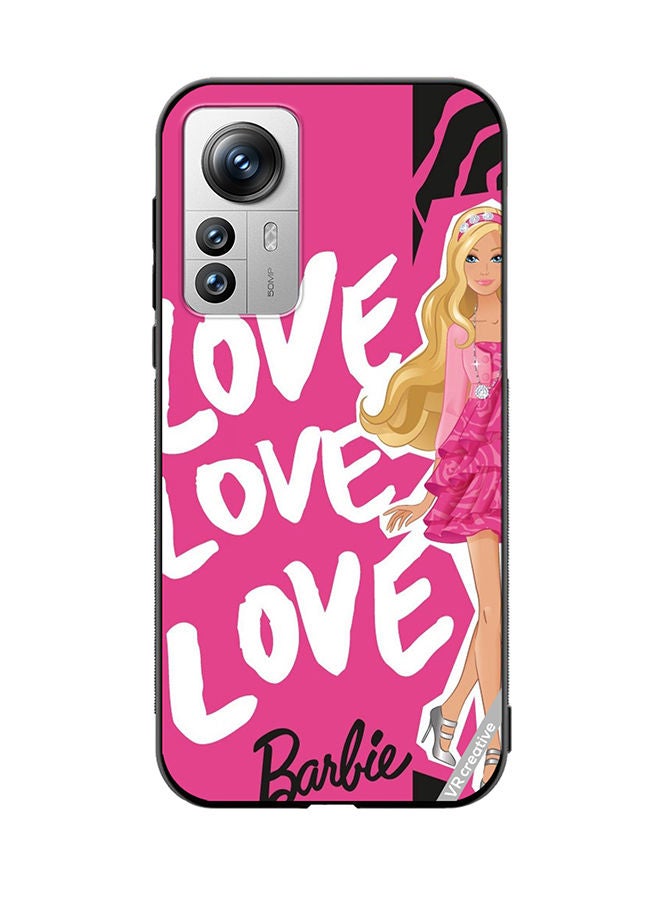 VR CREATIVE Protective Case Cover For Xiaomi 12 Pro Love Love Barbie Design Multicolour - Image 1