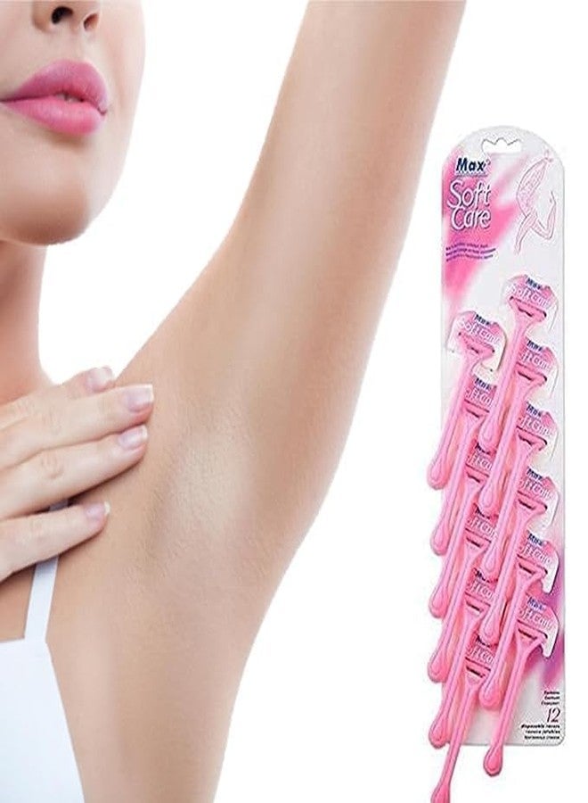Lecherous 24 Pcs Soft Care Disposable Shaving Razors for Men & Women | Body Hair Removal Razor with Moisturizing Strip - Image 3