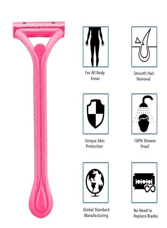 Lecherous 24 Pcs Soft Care Disposable Shaving Razors for Men & Women | Body Hair Removal Razor with Moisturizing Strip - Image 5