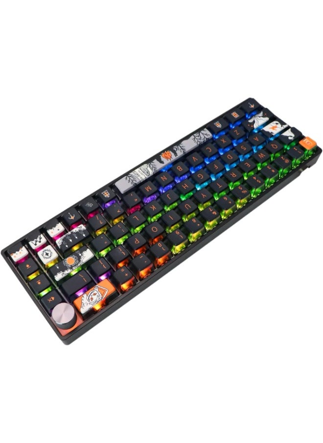 SKYLOONG GK68 RGB Gaming Keyboard – Gateron Optical Yellow Switch Hot Swappable (Dark Fairy Tale)  - Image 3