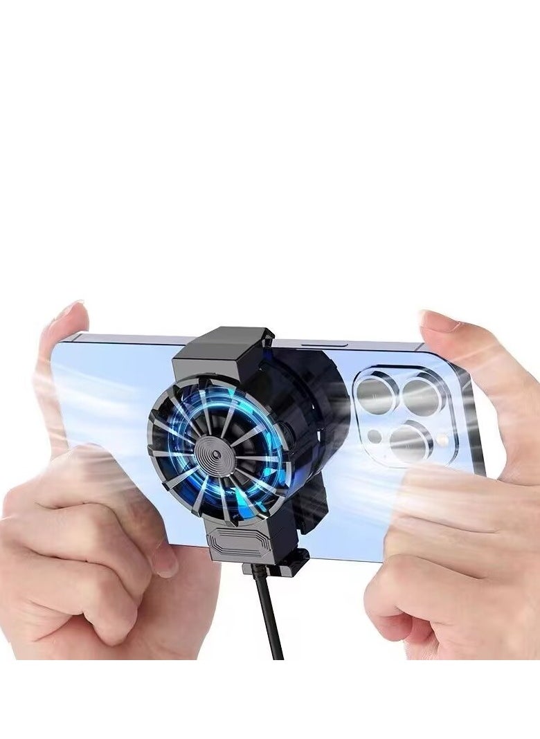 Generic Mini Mobile Phone Cooling Fan Radiator USB Power Supply Firmly Game Cooler Heat Sink with Spring 4-7 inches  - Image 1