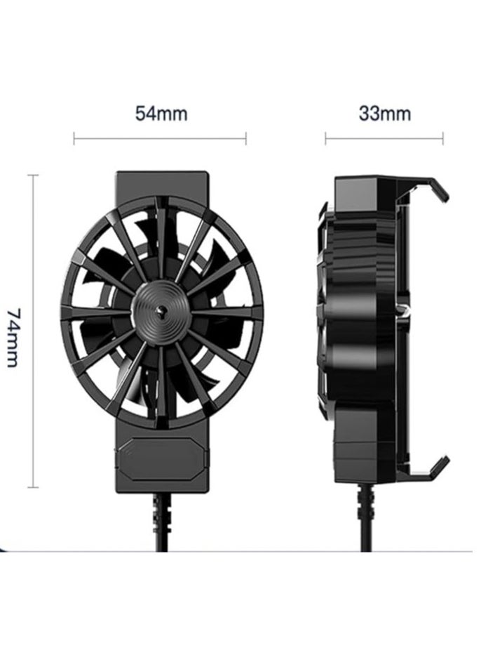 Generic Mini Mobile Phone Cooling Fan Radiator USB Power Supply Firmly Game Cooler Heat Sink with Spring 4-7 inches  - Image 3