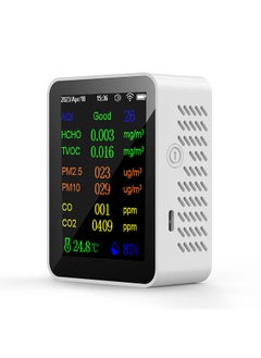 Portable Air Quality Meter 9in1 PM2.5 PM10 CO CO2 TVOC HCHO AQI Temperature and Humidity Tester Color Screen Carbon Dioxide Detector