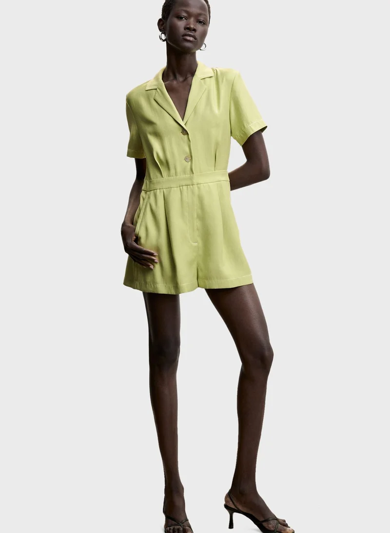 MANGO Button Detail Playsuit
