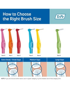 Tepe TEPE Interdental Brush Angle, Angled Dental Brush for Teeth Cleaning, Pack of 6, 0.45 mm, Extra-Small/Small Gaps, Orange, Size 1  - Image 4