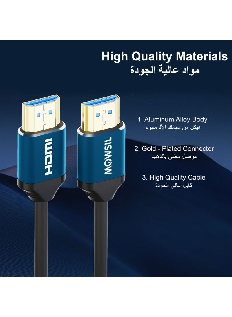 MOWSIL 4K HDMI Cable 2.0 3Mtr, 4K@60Hz HDMI 2.0 18Gbps High-Speed HDMI to HDMI Video Ultra HD 4K HDMI Compatible with MacBook Pro TV Switch Xbox PS5 PC Laptop  - Image 4