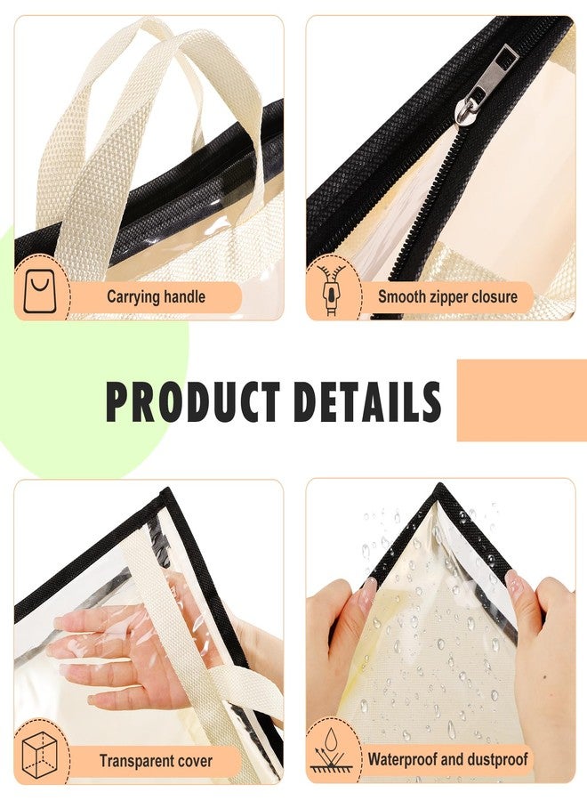 Dyrfolm 15 Pack Dust Bags for Handbags,Clear Handbag Storage Organizer for Closet,Purse Protector Storage Bag with Zipper and Handle,Dust Cover Bags for Handbag, 3 Sizes - Image 4