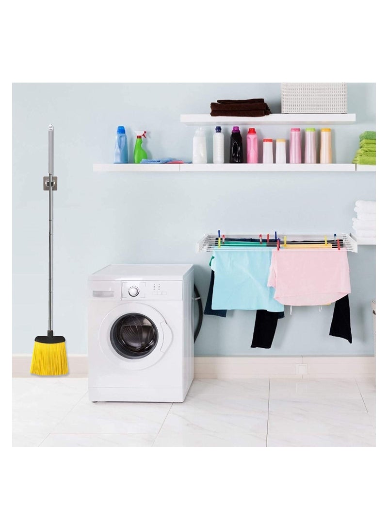 Y&D Mop Holder Self Adhesive Broom Wall Mounted Organizer Garden Tool Hanger Sweeping Brush Tidy No Drilling Super Anti-Slip Split Type for Closet Kitchen Bathroom 10 Pieces - Image 2