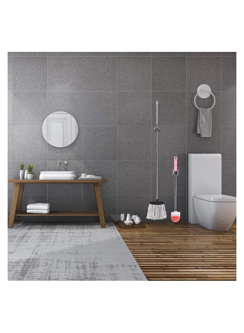 Y&D Mop Holder Self Adhesive Broom Wall Mounted Organizer Garden Tool Hanger Sweeping Brush Tidy No Drilling Super Anti-Slip Split Type for Closet Kitchen Bathroom 10 Pieces - Image 4