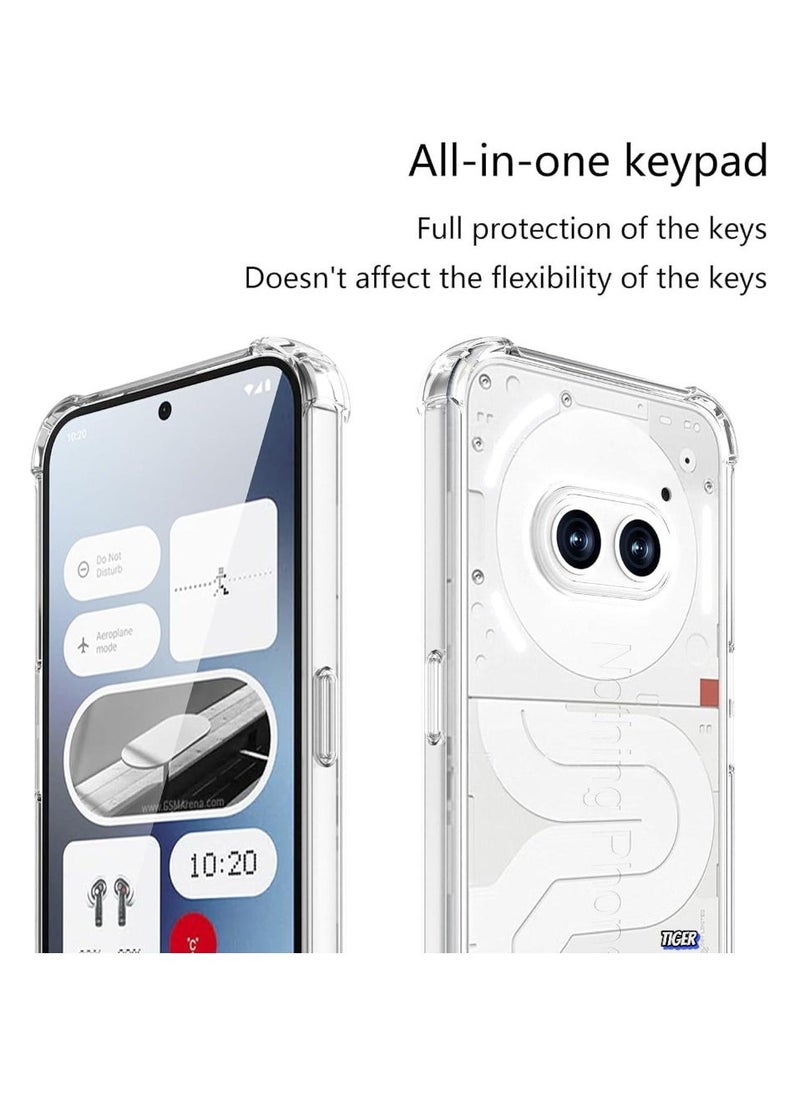 JAJEEK Nothing Phone 2A 5G Case and Tempered Glass Screen Protector [2 Pack] – Soft TPU Silicone Shockproof Transparent Phone Case, Crystal Clear Protection, Ultimate Safety for Your Device - Image 2